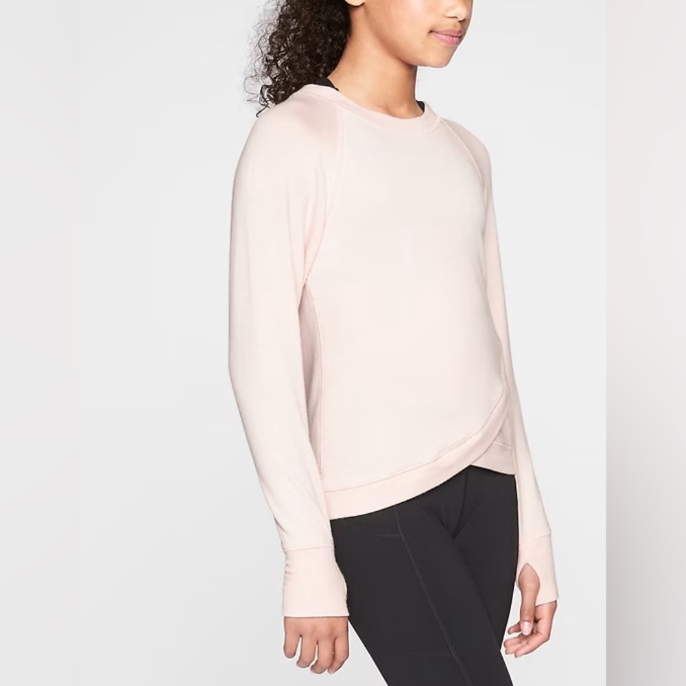 ATHLETA GIRL CRISS CROSS MY HEART SWEATSHIRT
